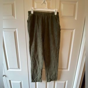 land’s end Stretch Velvet Green Pants